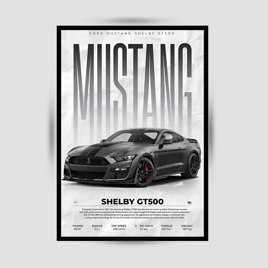 Mustang Shelby GT500 Premium Duvar Koleksiyonu