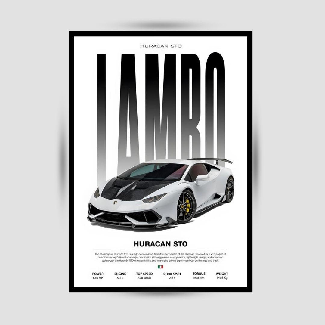 Lamborghini Huracán STO Premium Duvar Koleksiyonu