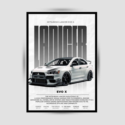 Mitsubishi Lancer Evolution X Premium Duvar Koleksiyonu