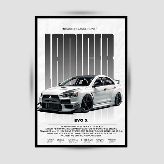 Mitsubishi Lancer Evolution X Premium Duvar Koleksiyonu