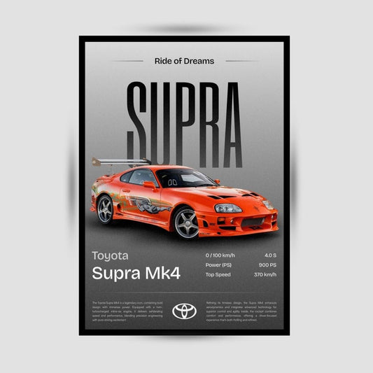 Toyota Supra MK4 Premium Duvar Koleksiyonu