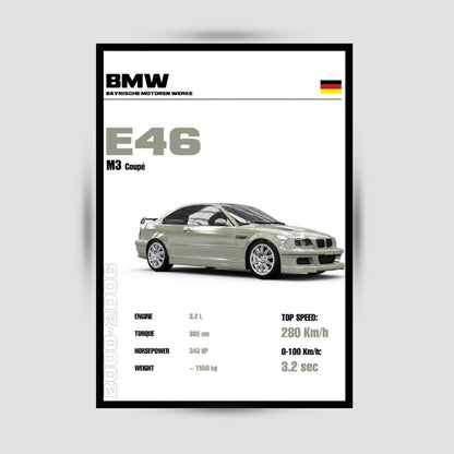 BMW M3 E46 Premium Duvar Koleksiyonu
