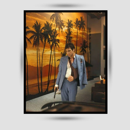 Scarface Empire State Premium Duvar Posteri