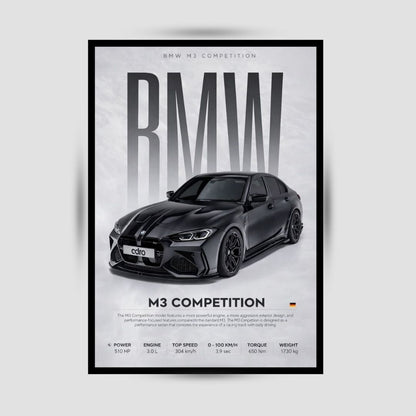 BMW M3 Competition Premium Duvar Koleksiyonu